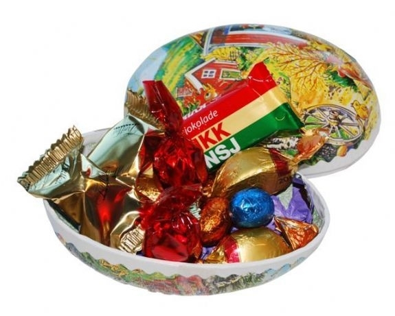 Påskeegg med sjokolade 15 cm