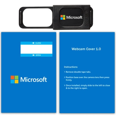 Webkamera lukker med trykk av logo-webcam-cover Microsoft
