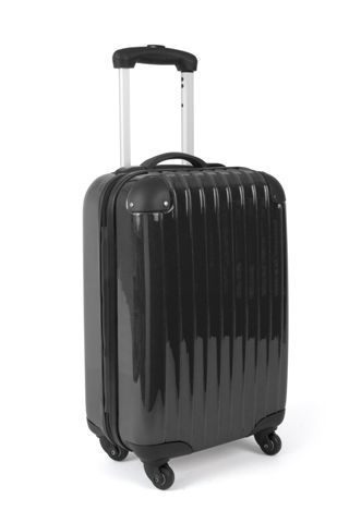 Trillekoffert hardplast sort