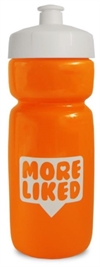 Hit soft billig drikkeflaske med trykk av logo oransje