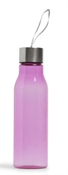 Vannflaske i hardplast Tritan logoflaske rosa