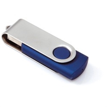 usb med logo blå