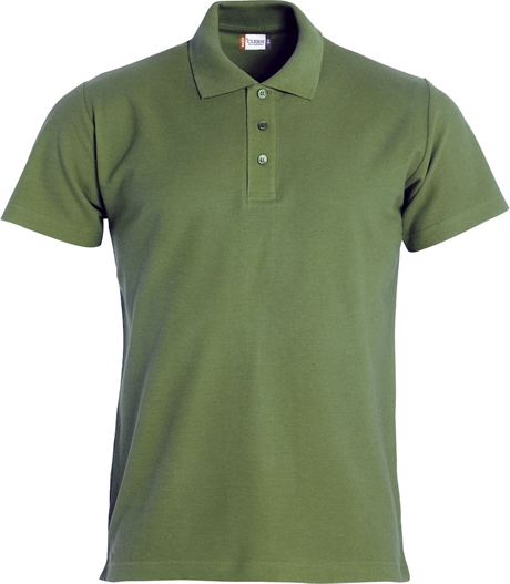 Basic poloskjorter med trykk militærgrønn