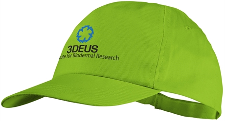 Billig limegrønn cap med logo
