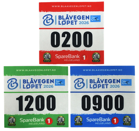 Startnummer med fullfargetrykk løpsnummerlapper, nummerlapper
