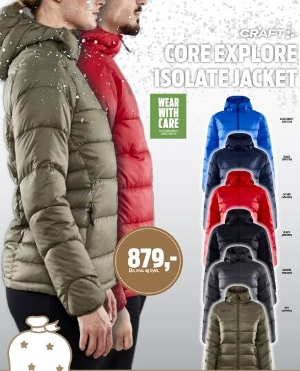 Craft Core Explore Isolate lett og varme vinterjakke logo