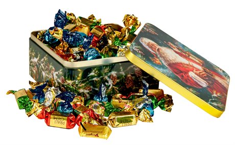 Juleboks med konfektsjokolade