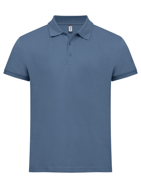 Lincoon-Klassisk-pique-poloskjorte-med-logo-steel-b-lue