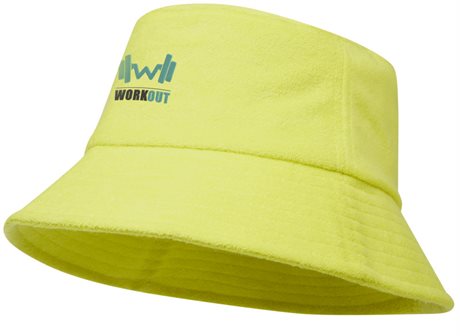 Melo-GRS-resirkulert-solhatt-av-frotté-lime-gul