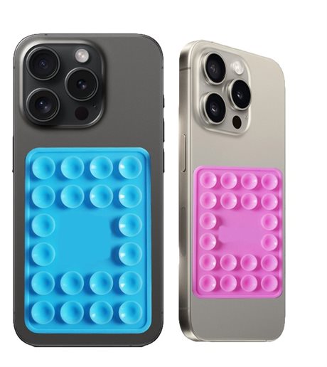 Mobilholder med sugekopper og trykk av logo