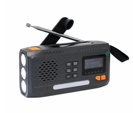 Nødradio Nytech med DAB+ og FM lommelykt og powerbank