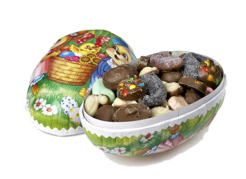 Påskeegg fra Hval sjokolade 400 g smågodt sjokolade og marsipan 2020