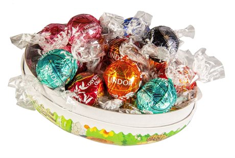 Paskeegg-fylt-med-250-g-eksklusiv-Lindt-sjokoladekuler