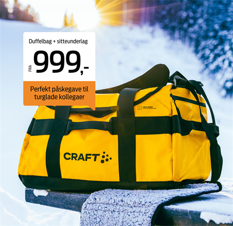 Påskegave 1 Craft duffelbag og sitteunderlag