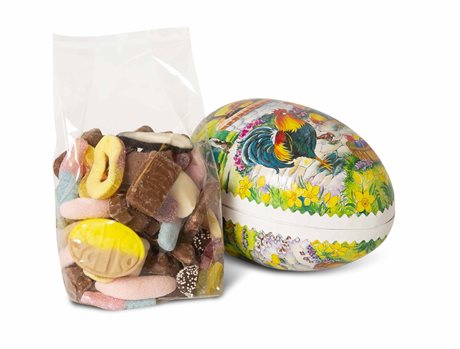 Rimelig påskeegg fylt med smågodt og sjokolade 105-595