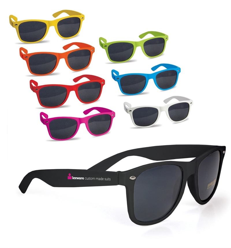 Billige solbriller med trykk av Justin solbriller sort rosa orange blå sort hvi