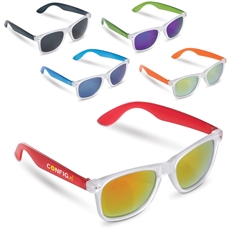 Solbriller med trykk av logo i fargerike farger - billige solbriller