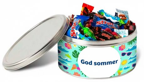 Sommerboks med innpakkede sjokoladebiter