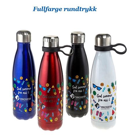 Stålflasker med fullfarge rundtrykk