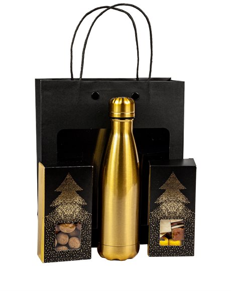 gavepose-gull-stalflaske-engelsk-konfekt-og-lakrismandler-