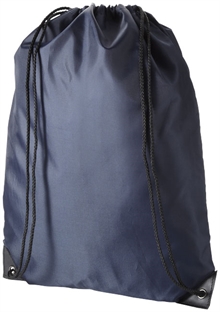 Marineblå gymbag gympose med trykk av logo billig