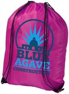 Rosa gymbag gympose med trykk av logo billig