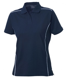 Poloskjorter Alpena med kontrastrstipe for damer marine
