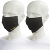 Ansiktsmaske i bomull sort med trykk av logo