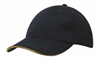 Baseballcap i bomull med brodert logo marine sort