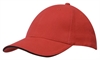 Baseballcap i bomull med brodert logo rød sort