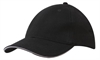 Baseballcap i bomull med brodert logo svart-med hvit kant i bremen