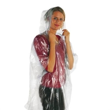 Engangs regnponcho billig transparent dame