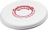Frisbee-av-resirkulert-plast-med-trykk-av-logo-hvit