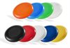 Frisbee-med-trykk-av-logo-transperant-eller-solid-plast