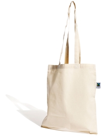 Handlenett i bomull GO GREEN Fairtrade økologisk naturfarget