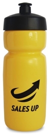 Hit soft billig vannflaske med trykk av logo gul