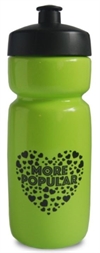 Hit soft billig vannflaske med trykk av logo limegrønn