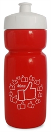 Hit soft billig vannflaske med trykk av logo rød