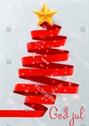 Julekort med trykk av egen hilsen og logo