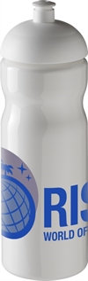 Klubben drikkeflaske hvit med trykk av logo