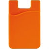 Kortholder i silikon med trykk av logo oranjse