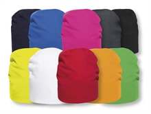 Lue Saco tynn bomullslue i mange farger med trykk av logo