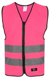 Markeringsvest Flen lys rosa med trykk av logo