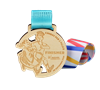 Miljøvennlige medaljer av tre med bånd