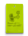 Myke-refleks-merker-med-trykk-av-logo-fluriserende-gul