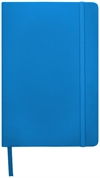 Notatblokk A5 med trykk av logo billig lys blå front