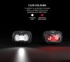 Silva-oppladbar-hodelykt-Seek-450-lumen-rodt-lys