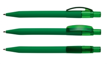 Soft touch grønn god og billig kulepenn med trykk