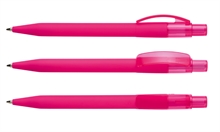 Soft touch rosa god og billig kulepenn med trykk