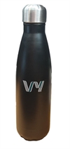 Sort stålflaske Swing med trykk av logo for WY